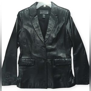 Black Vintage Jaclyn Smith 100% Leather Jacket